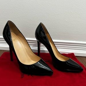 Christian Louboutin / Kate 100 mm - Patent calf leather - Black - size 37